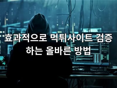 효과적으로 먹튀사이트 검증하는 올바른 방법
